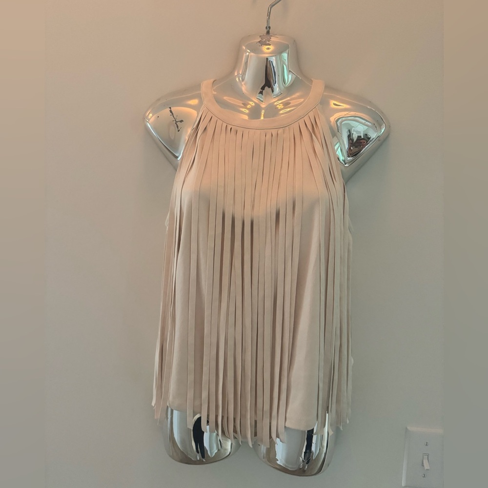 Idyllwind cream Fringe Tank Top